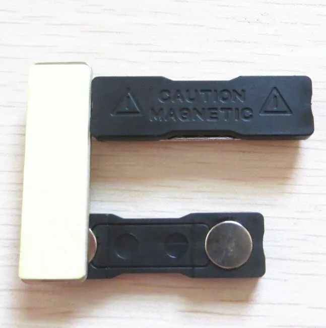 Badge magnet with adhesive steel plate — magnetic name badge magnet WD9230